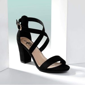 NEW Trary Women's Ankle Strap and Adjustable Buckle Chunky Pump Heel Sandals